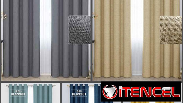 Cortinas Black Out de argollas de dos paños (eh)