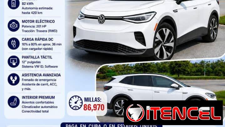 Venta de Autos Eléctricos VW ID4 *Cerro emisiones*  Entrega en Toda Cuba