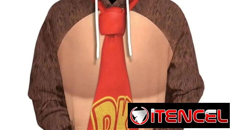 Sudadera con capucha para videojuegos de Donkey Kong, sudadera con capucha de manga larga de dibujos animados, sudadera