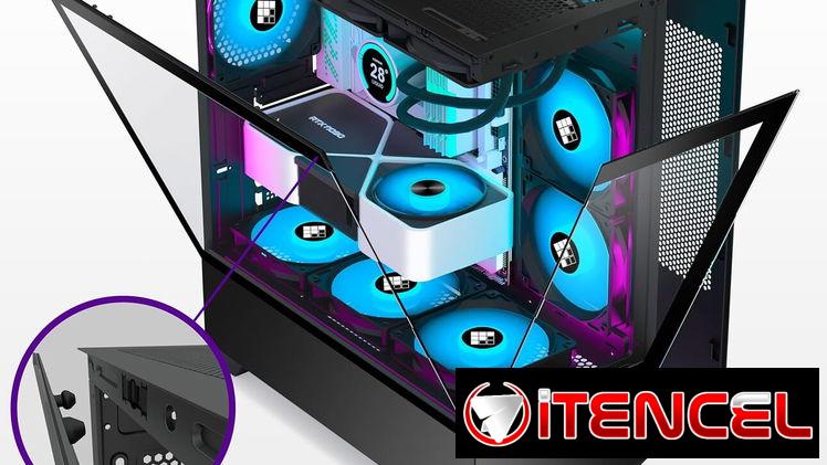 Chasis FOIFKIN ATX Media Torre – 6 Ventiladores ARGB PWM, Vidrio Templado, USB-C
