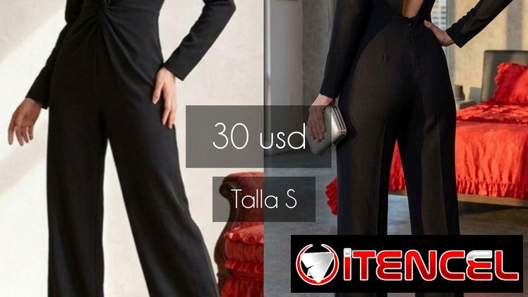 Mono Elegante enterizo Negro Talla S