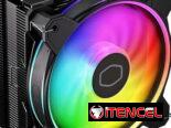Enfriador de aire negro para CPU, ventilador PWM de 120 Halo², ARGB de doble bucle