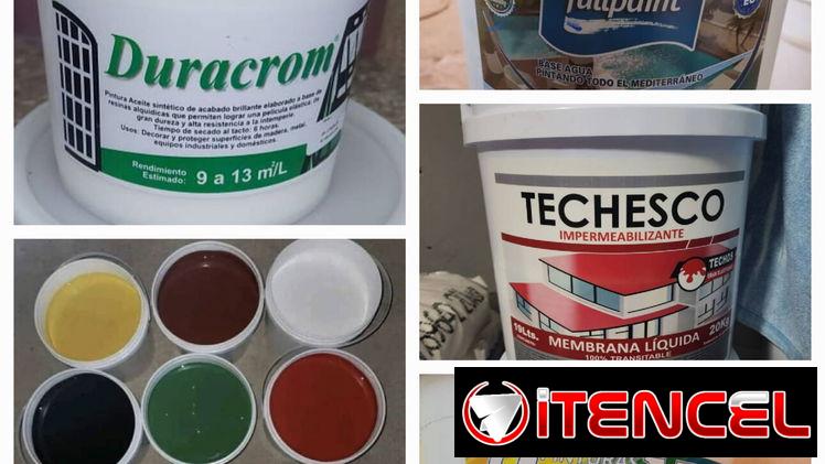 Pintura, vinil, esmalte e impermeabilizante