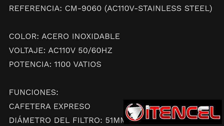Cafetera Espresso con molinillo