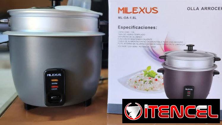 🎁Olla arrocera Milexus con vaporizador en negro, blanco y gris