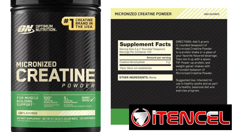Creatina monohidratada on 120 servicios