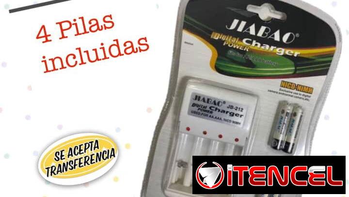 CARGADOR DE PILAS RECARGABLES CON 4 PILAS