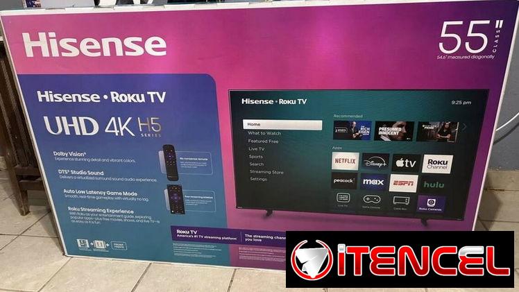 Smart TV Hisense UHD 4k 55 pulgadas Roku TV Precio $460 USD Transporte Adicional Garantía 1 mes