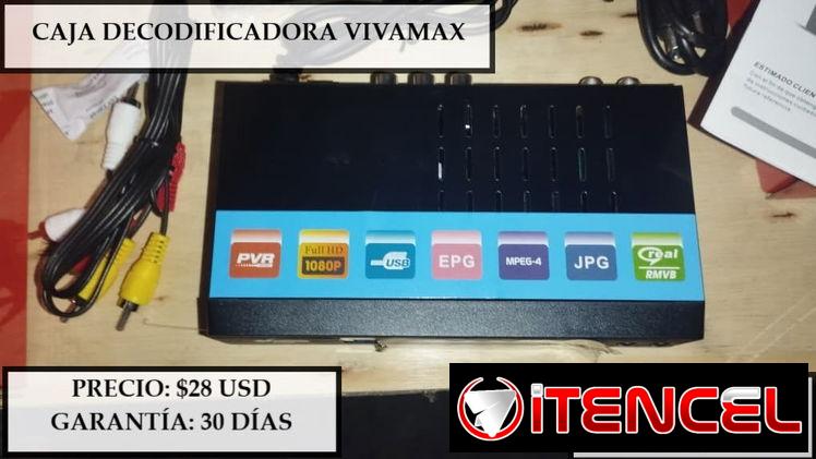 CAJA DECODIFICADORA VIVAMAX, ENTREGA DE FACTURA, VARIEDAD DE ARTÍCULOS DE TECNOLOGÍA, ETC
