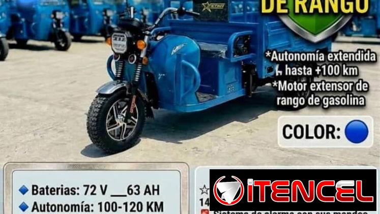🛺Triciclo ☆ STAR 🛺            ☆CARACTERÍSTICAS ☆ •bateria72 V 63 AH  • ⁠Autonomía : 100-120 KM por carga  • ⁠Capacidad