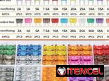 Kit de fusibles para auto Standard y Mini. Fusible automotriz estándar. Fusibles de cangrejo. Acepto CUP