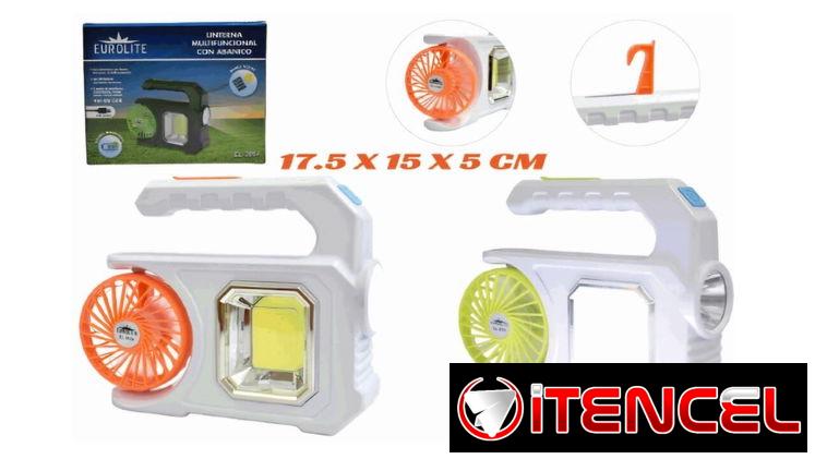 ⚡️Lámpara recargables con panel solar y ventilador incluído  🏷️$8500