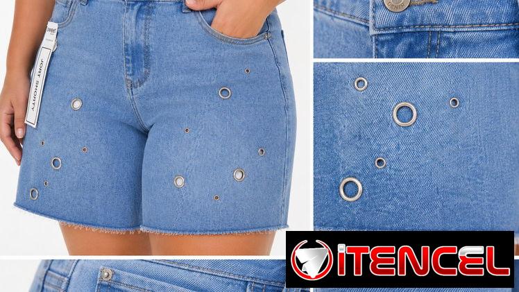 Bermudas de mezclilla elastizada