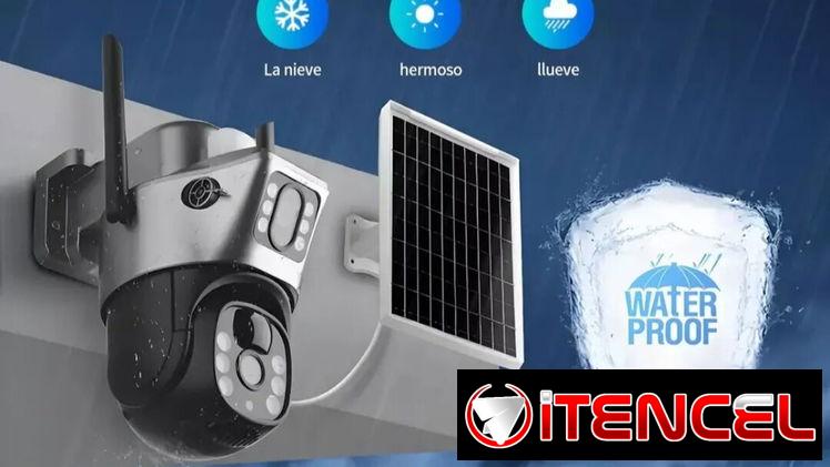 Cámara de seguridad Solar/8MPX/ Alarma luminosa y voz.