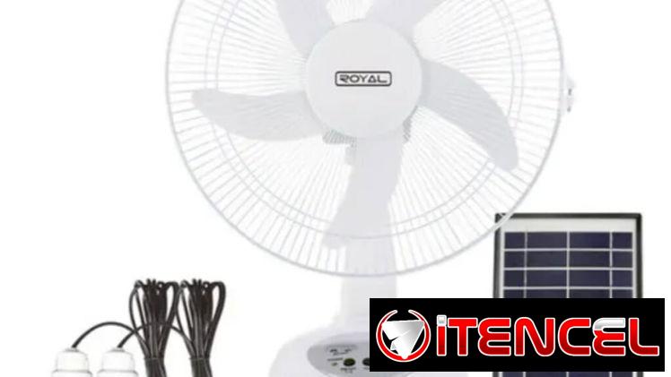 Ventilador recargable Solar 12″
