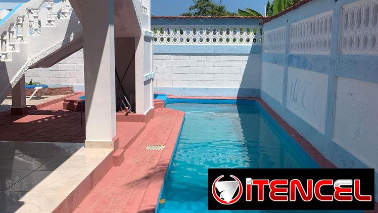 🏖️ Casa de Renta En Guanabo Con Piscina.💡 Planta Eléctrica funcional. Capacidad para 10 personas