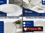 Set de Vajilla de Porcelana Blanco 16 piezas Marca EÒN (ko)