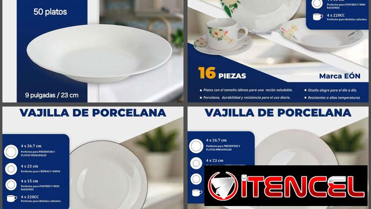 Set de Vajilla de Porcelana Blanco 16 piezas Marca EÒN (ko)