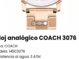 Reloj analógico COACH 3076. Nuevo