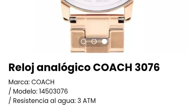 Reloj analógico COACH 3076. Nuevo