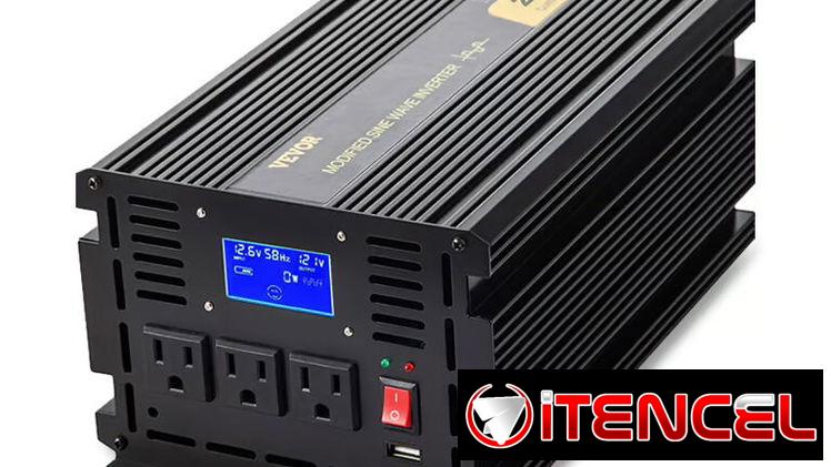 Inversor VEVOR 2500W 5000W Pico Onda Modificada 12V a 120V Con Control Remoto Pantalla LCD Para Auto RV Negro 220$
