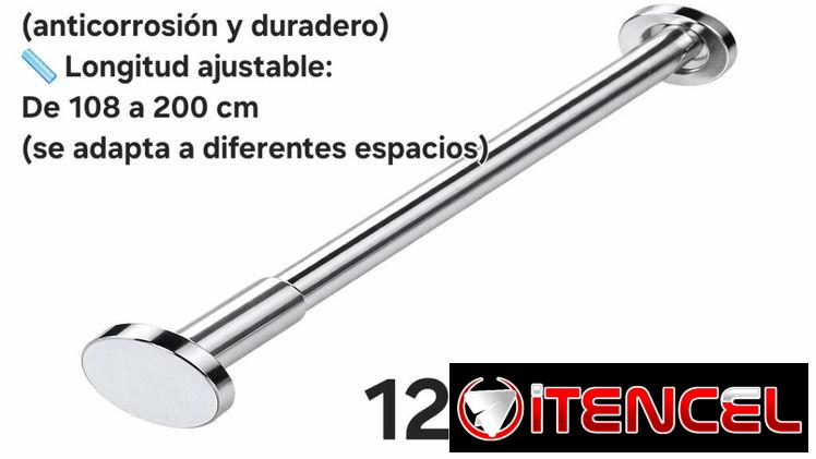 🚿 *Barra Ajustable para Cortina de Baño