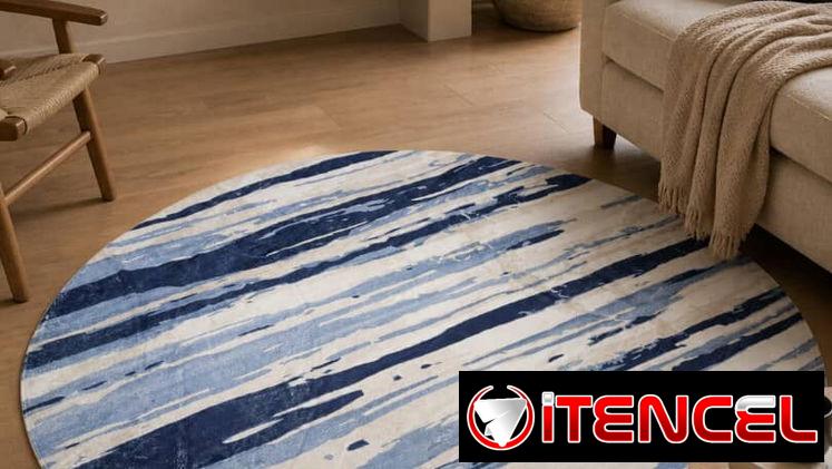 🪞 Alfombra Circular Decorativa – 180 cm. Dale elegancia a tus espacios que hablan por ti. 60 usd.