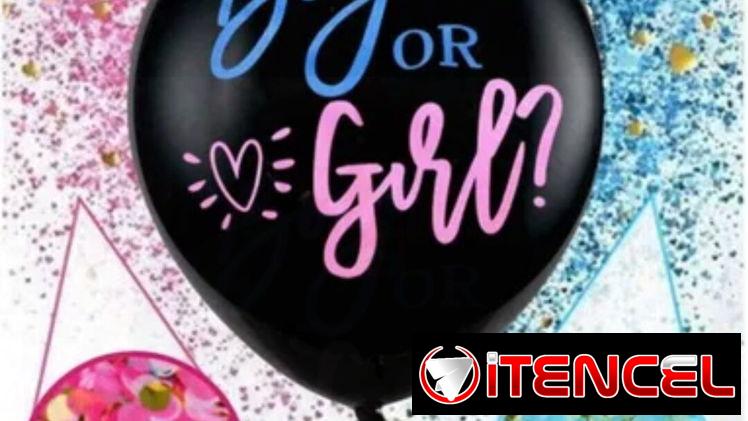 Globo negro para baby shower. 1200