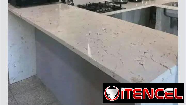 Planchas de mármol crema de fabrica enmalladas