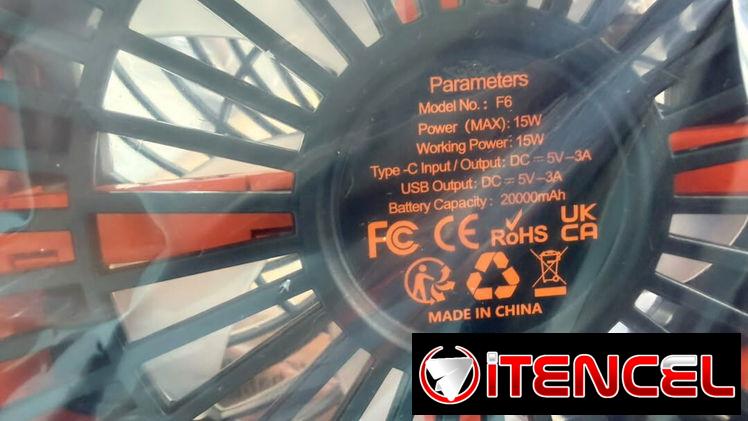 ventilador recargable f6 original