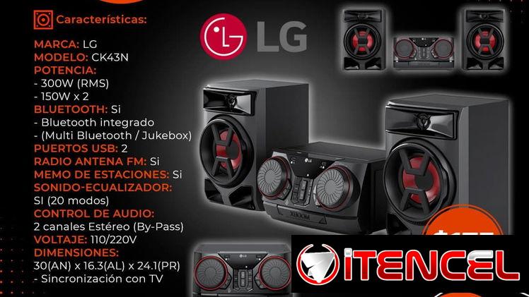 ✅ LG ✅ SUPER EQUIPO DE AUDIO LG XBOOM CK43N. SERVICIO DE MENSAJERÍA CON FACTURA Y GARANTÍA. TL 54833699