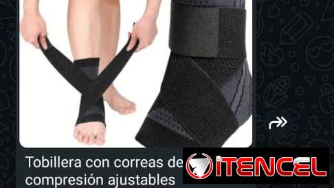 Tobillera con correas de compresion ajustablebles