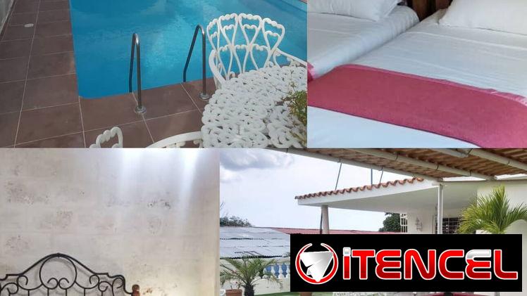 Casa en la playa con piscina. Alquiler de casa con vista al mar. Dispone de Parqueo y Respaldo eléctrico🦋
