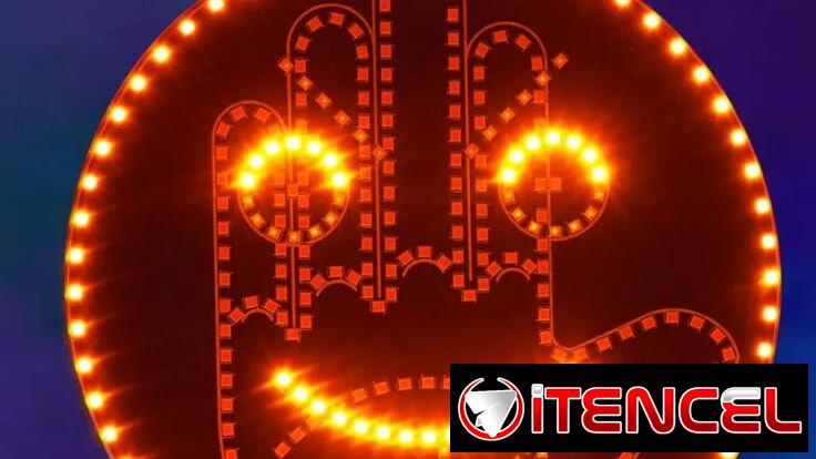 luz LED para ventana trasera de coche con forma de mano