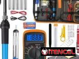 Kit de soldadura eléctrico, temperatura regulable, multímetro. Todo nuevo en su estuche