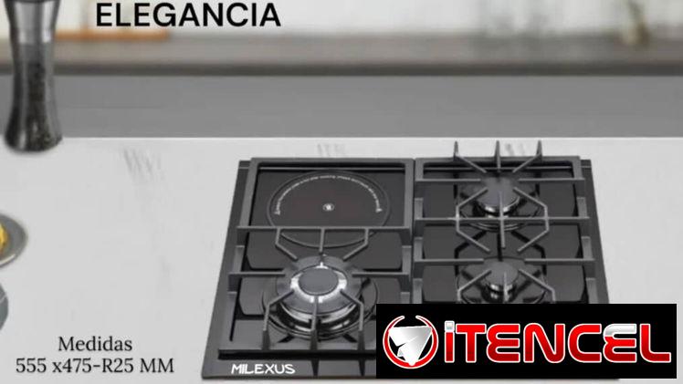Cocina empotrable 3Q a Gas y 1Q inflarrojo MILEXUS transporte incluido