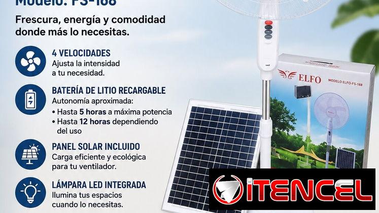 🌬️ Ventilador Recargable ELFO FS‑168 – Nuevo | 90USD