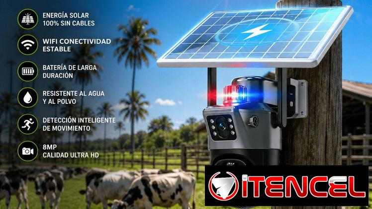 Cámara 24/7 recargable por panel Solar.