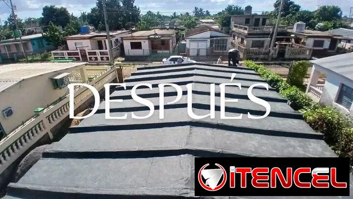 Impermeabilización de techos con manta asfáltica.