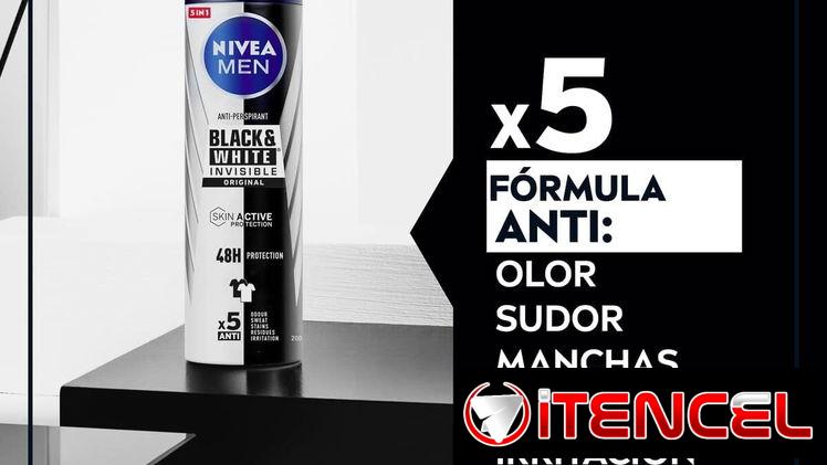 Desodorante de spray Black and White de 200ml los grandes