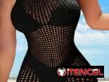 Mallas playeras. Vestidos para la playa. Pareos