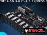 Tarjeta  ORICO PCIexp 7 USB 3.0/ Hub – Extensión ORICO 7 USB 3.0