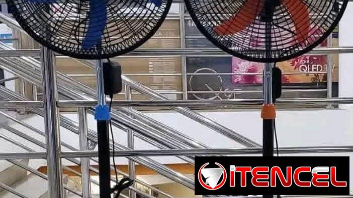 Ventilador de pedestal Milexus 18″  con 🚘 incluído  Azul 💙, Naranja 🍊