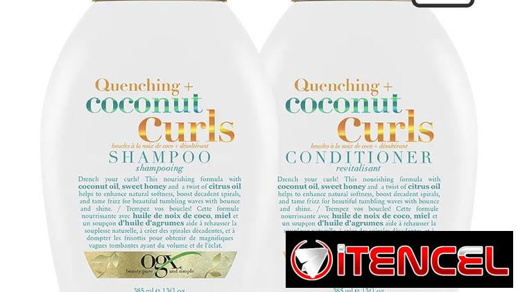 OGX Coconut Curls champú y acondicionador sin sal para cabello rizado