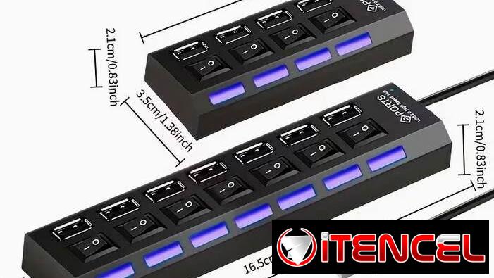☎️53544655 🛵 Entrega Disponible ⭐ Hub USB 3.0 – 7 Puertos con Switch⭐