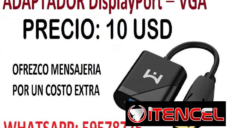 A LA VENTAS ADAPTADOR HDMI-VGA. MENSAJERIA POR UN COSTO ADICIONAL.