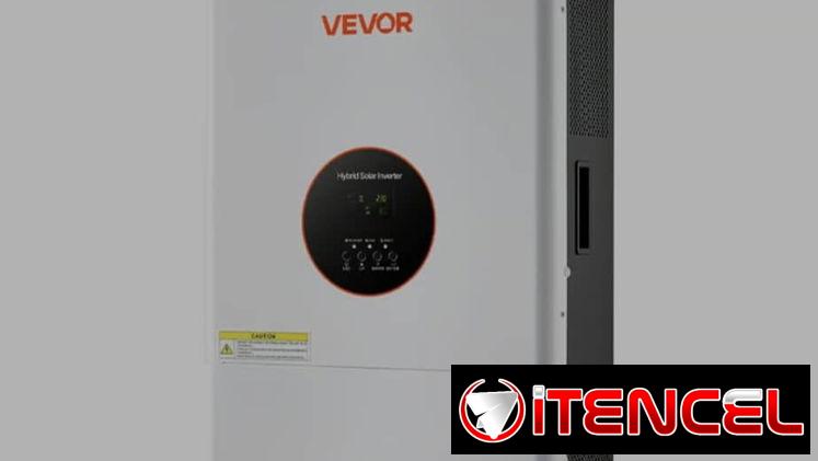 Inversor Híbrido VEVOR 6400W 12000W Pico Baja Frecuencia 48V a 120V/240V Split Phase MPPT 120A Off Grid Blanco