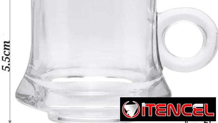 ⭐ Juegos de 6 Tazas de Vidrio con Asa