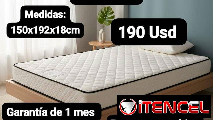 Colchones Queen  “La Linda”, Garantía de 1 mes, Entrega por un mínimo costo adicional para toda La Habana