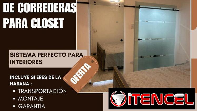 Nosotros fabricamos e instalamos sistemas de puertas correderas de cristal a medida para closets.